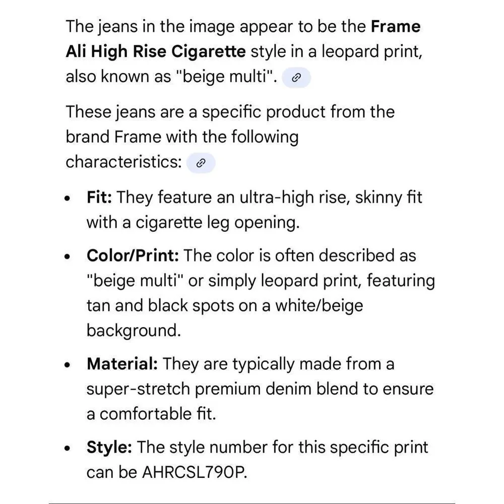 FRAME | ali high rise cigarette jeans beige leopard print 30